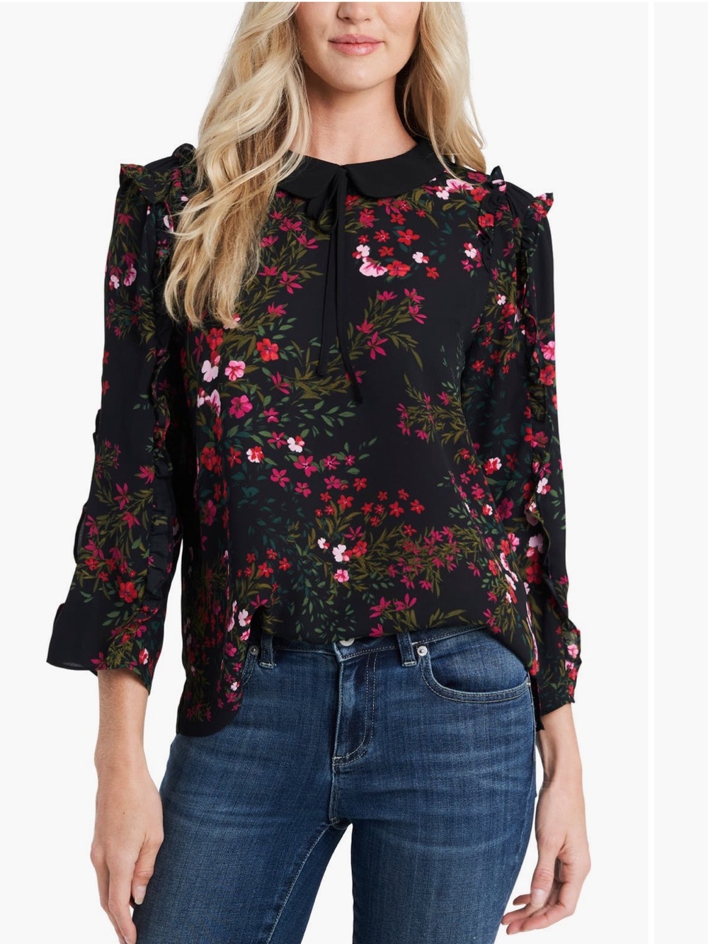 Cece ditsy floral blouse